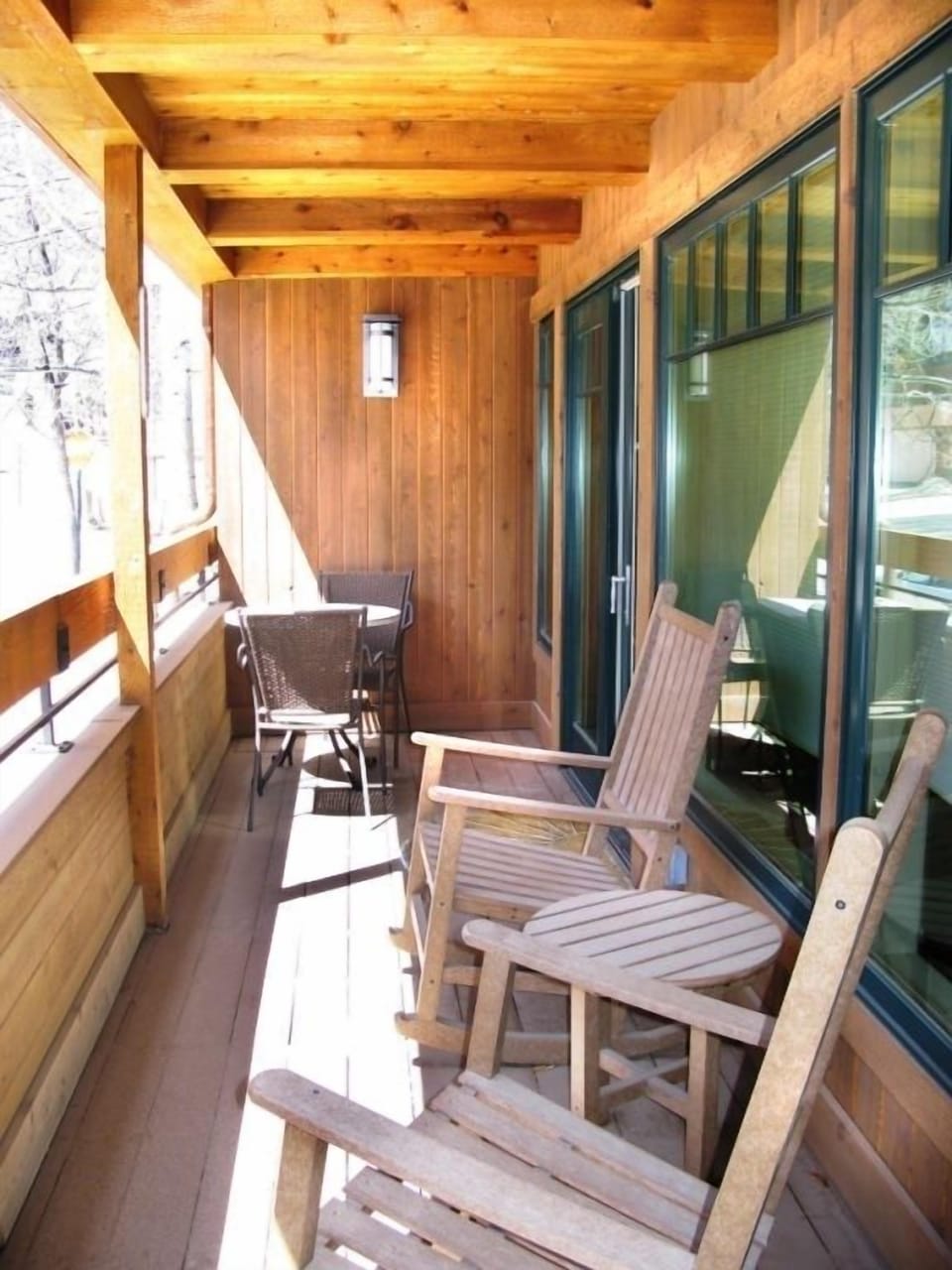 Enjoy the outside covered balcony