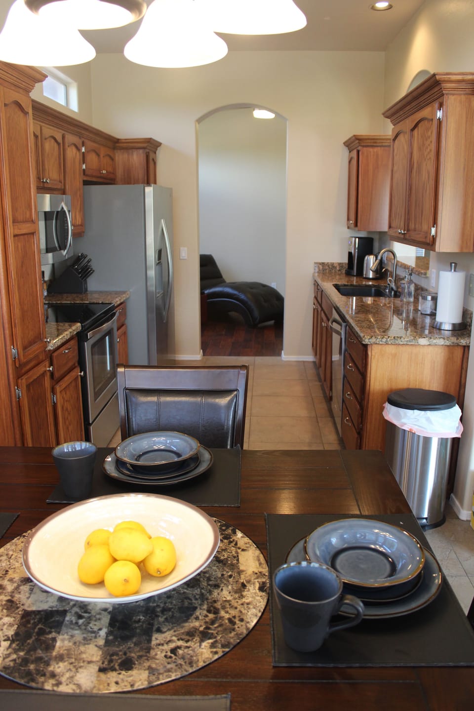 The kitchen has everything you'll need to make delicious meals.