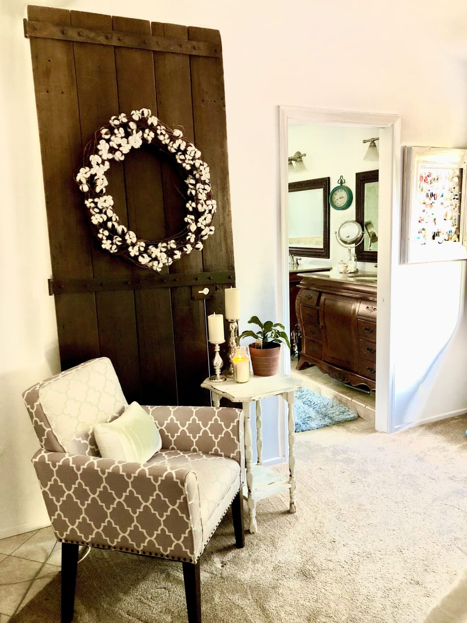 Master bedroom seating area
