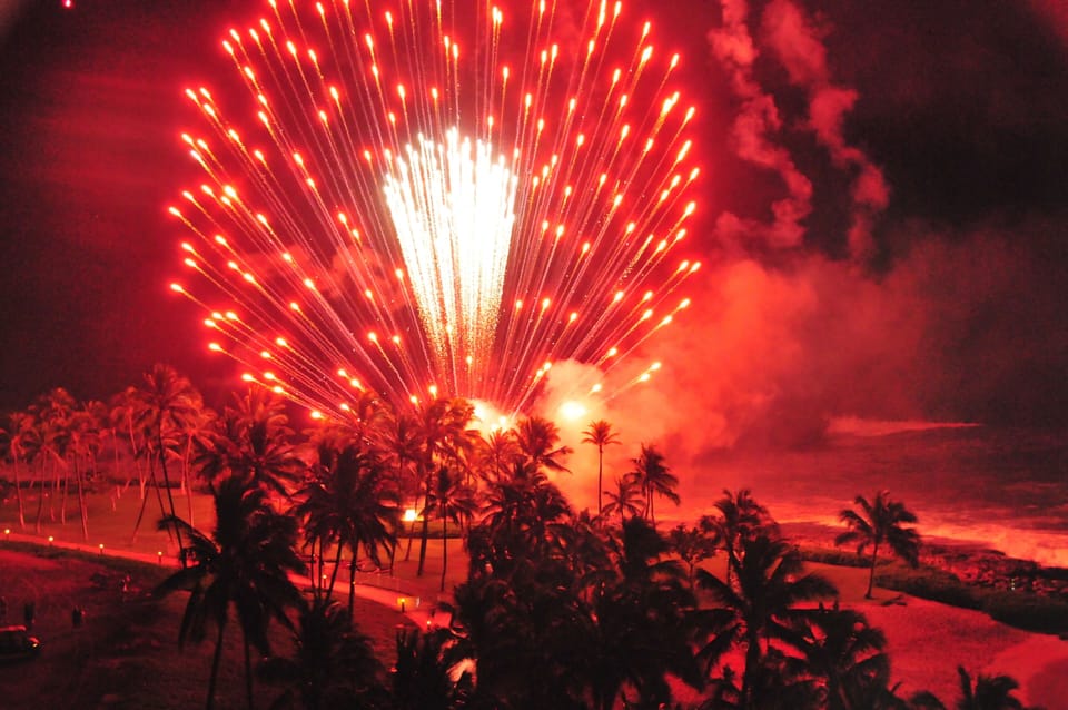 New Year's celebrations... This is the view from our balcony. Spectacular!