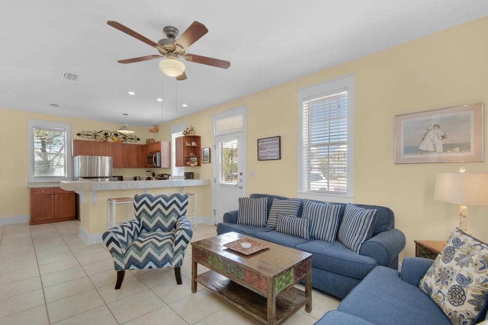 Living Room with Queen pull out bed