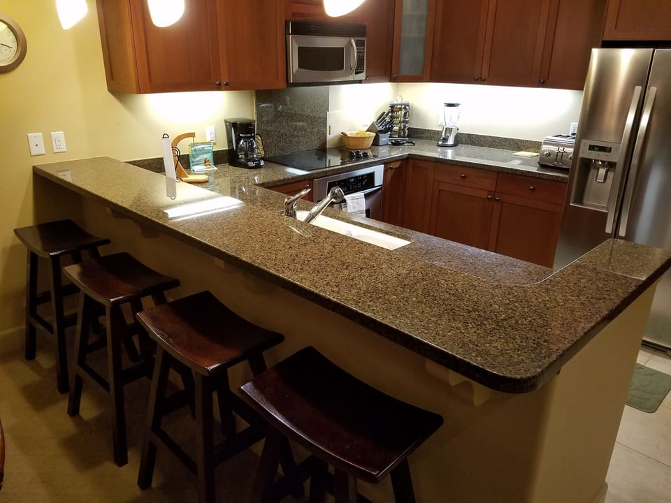 Kitchen counter bar stool seating
