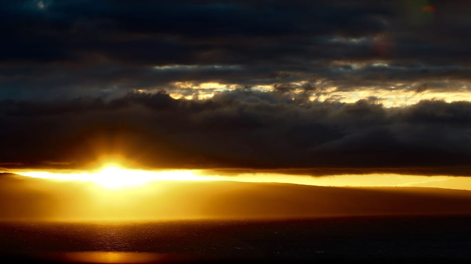 Sunset over Lanai.  Shot taken from our lanai.  Calling all photographers - 704!