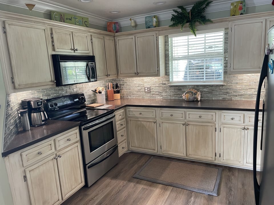 Fully stocked kitchen