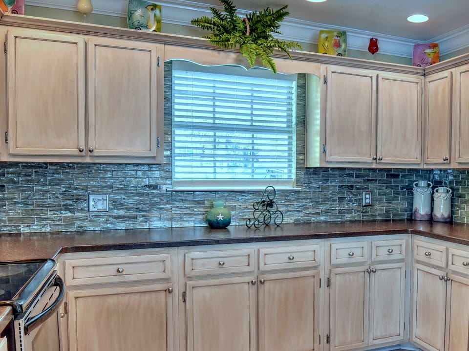 Newly installed backsplash