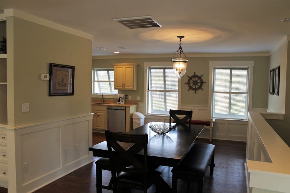 Dining area on the east side of the house