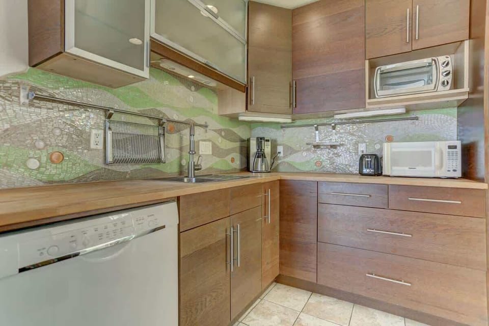 Plenty of counter space to prepare meals.