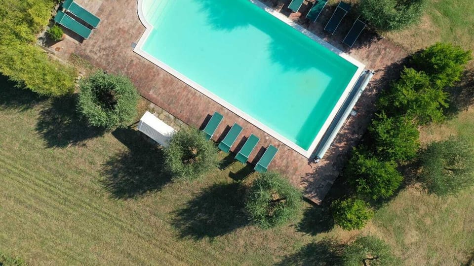 The pool from above
