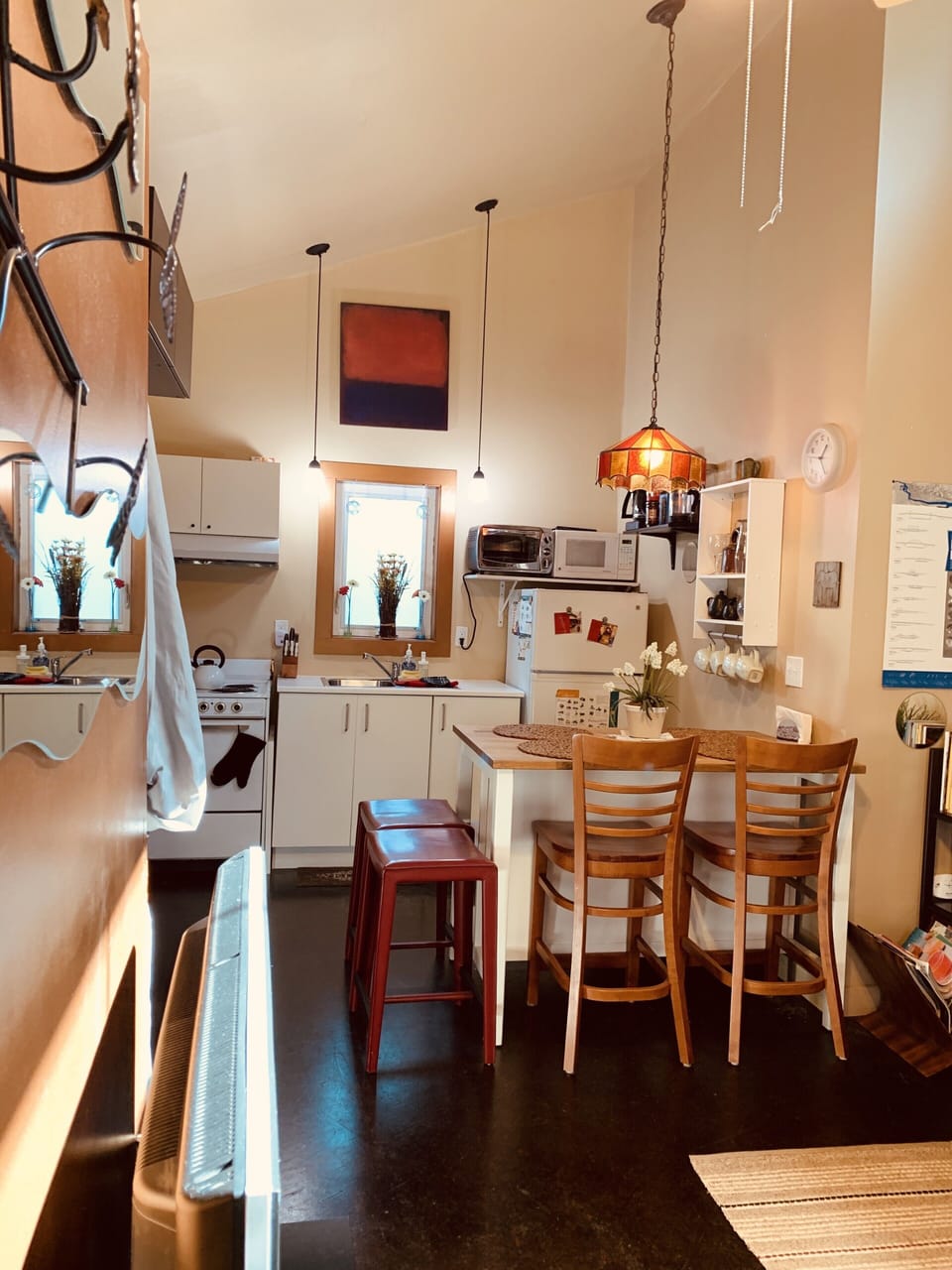 View of kitchen and bath door