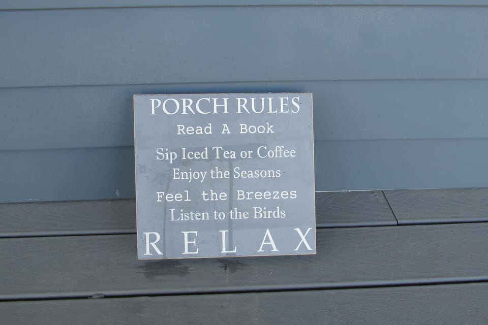 Enjoy relaxing on the porch.  Feel the breeze!