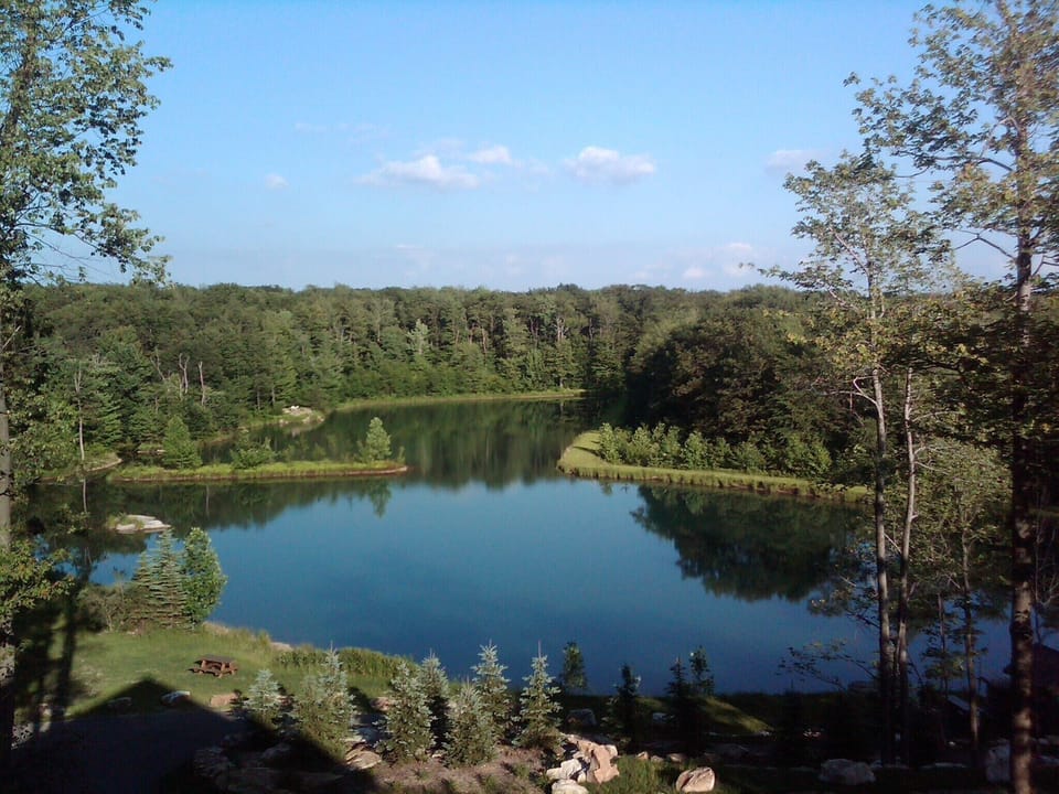 View off the back deck of The Grille Restaurant.  Walk or drive.