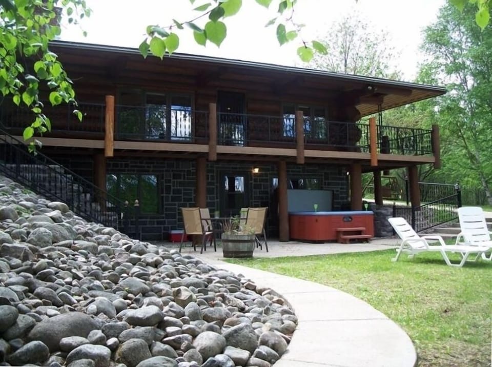 Lake Side of House, Patio and Hot Tub
