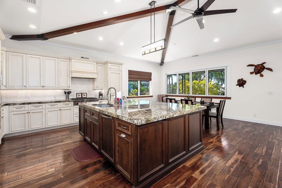 High-class kitchen with stainless steel appliances