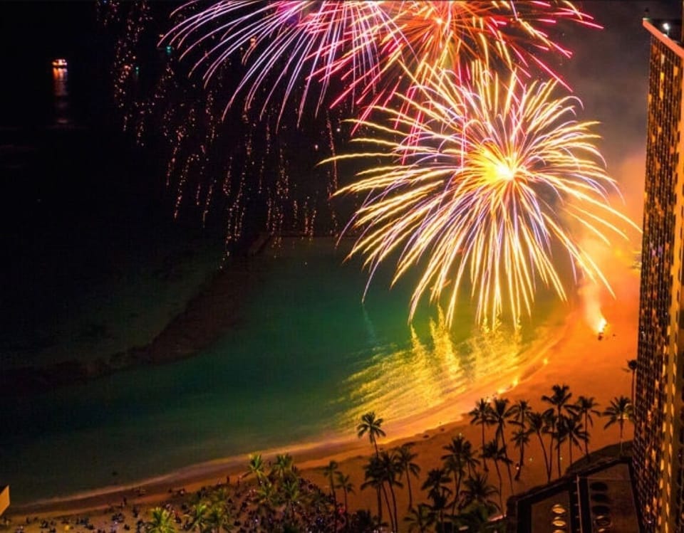 Every Friday Night Fireworks in front of the Ilikai Hotel 