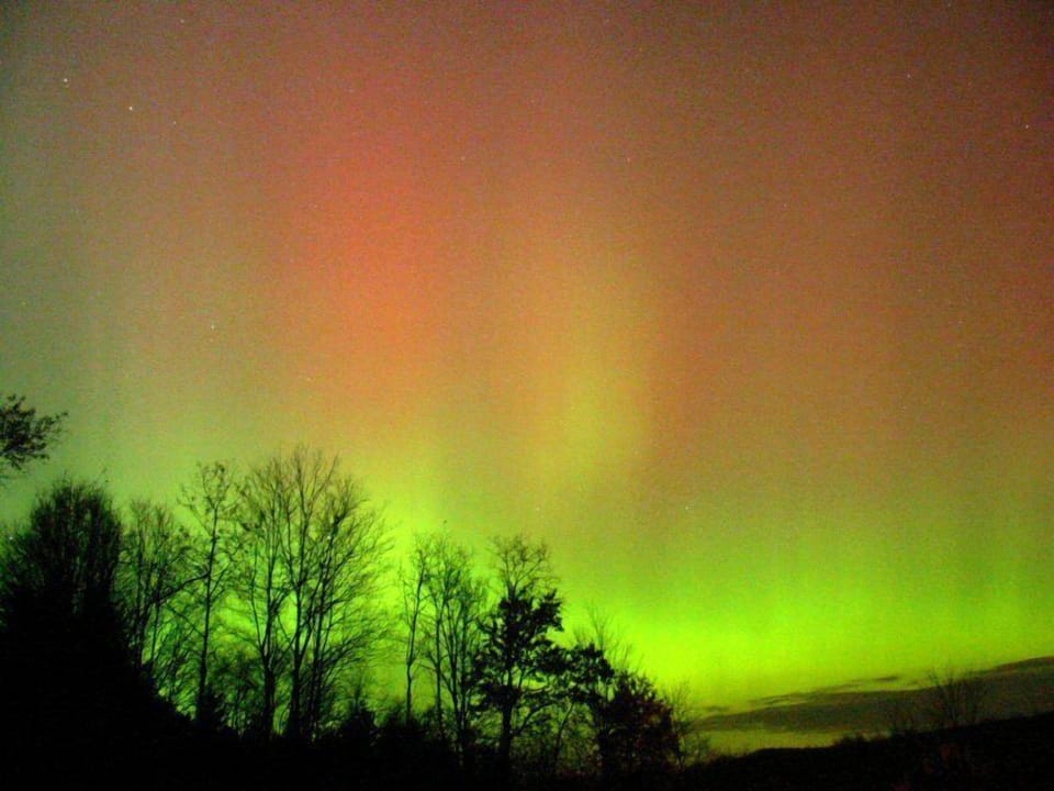 Northern Lights giving us a late season show at Sea Smoke Cottage