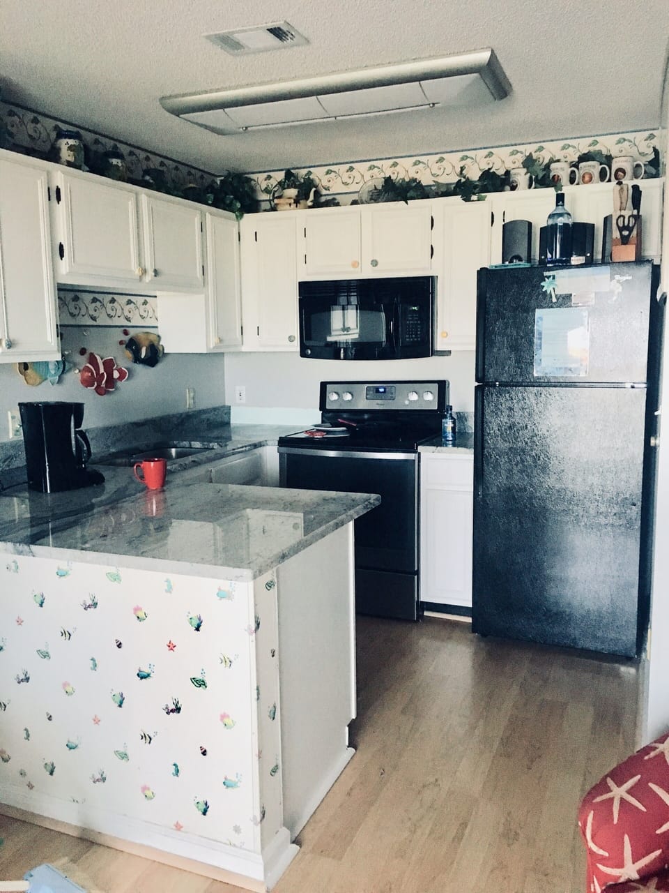 kitchen with a view of the Gulf of Mexico!