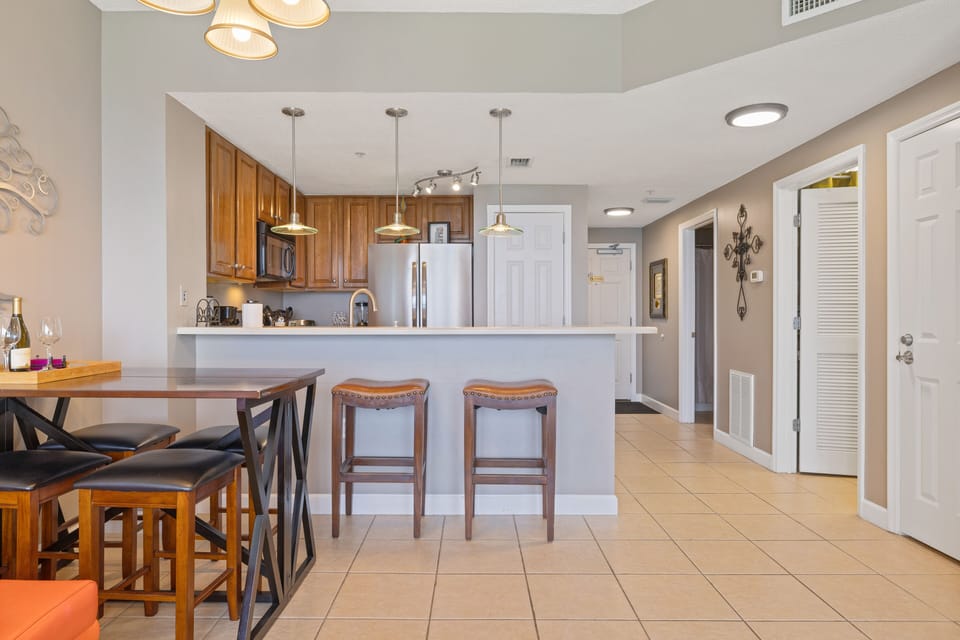 Well-appointed Kitchen with bar seating