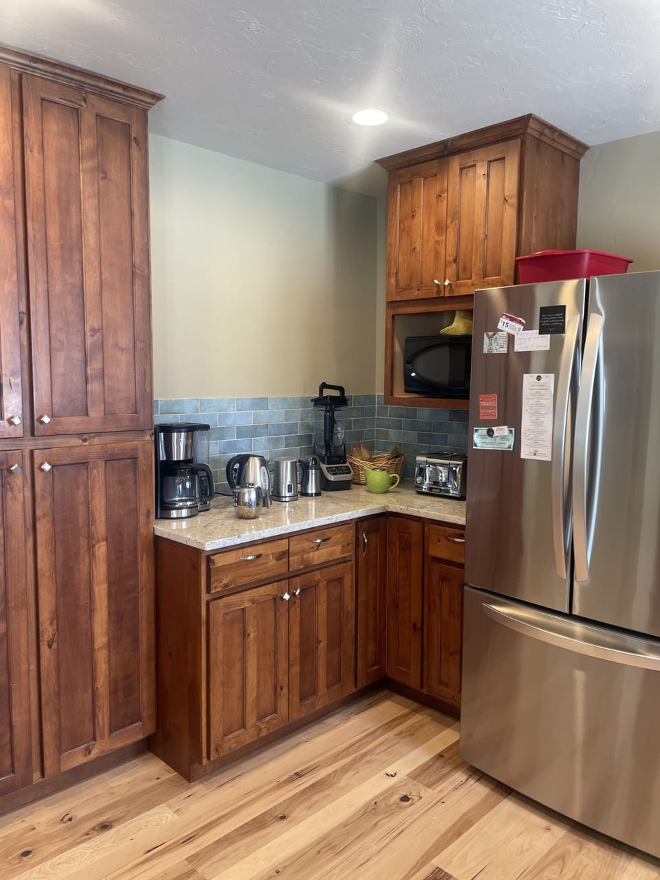 appliance counter, plenty of room to create morning coffee and blender drinks 