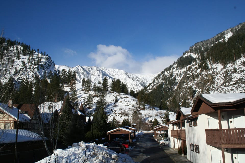 View of Tumwater Canyon in Winter
