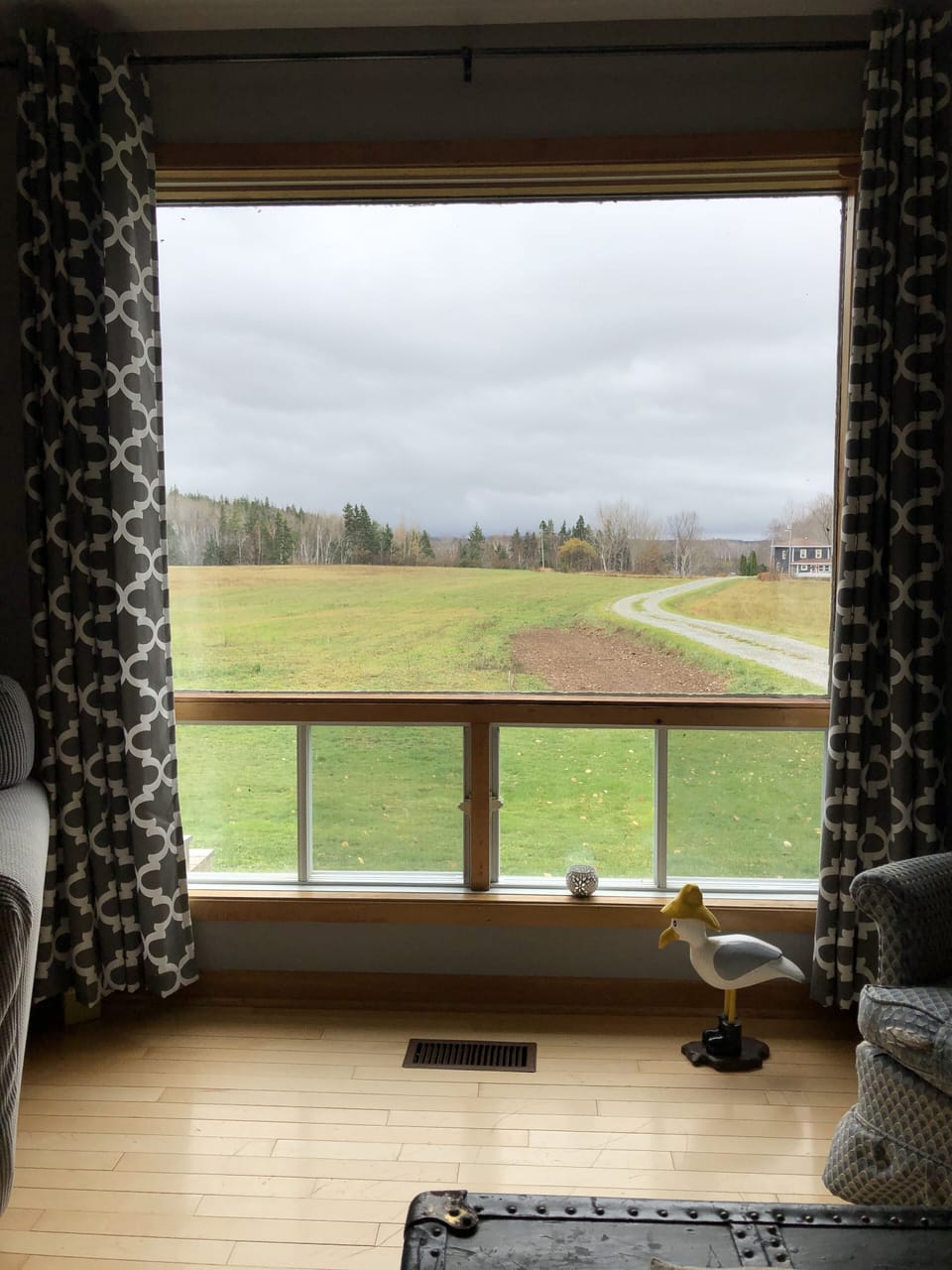The view from the living room.