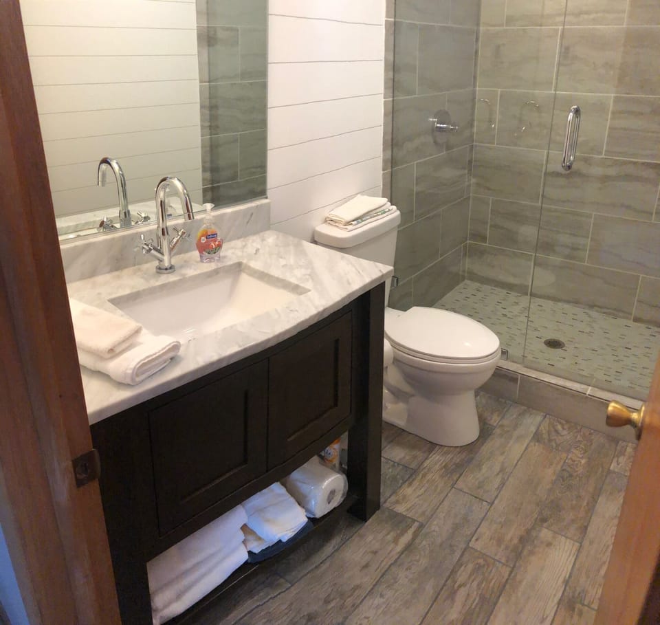 Updated bathroom off 2nd bedroom.