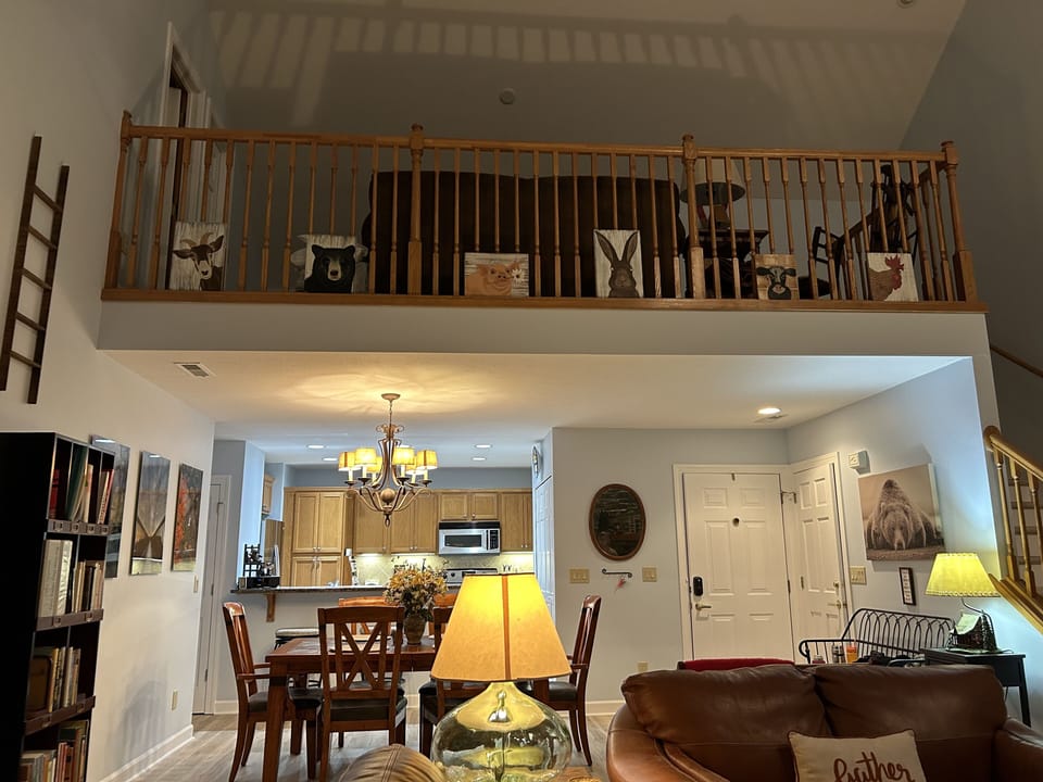 The loft offers a sleeper-sofa and full bath for a third bedroom.