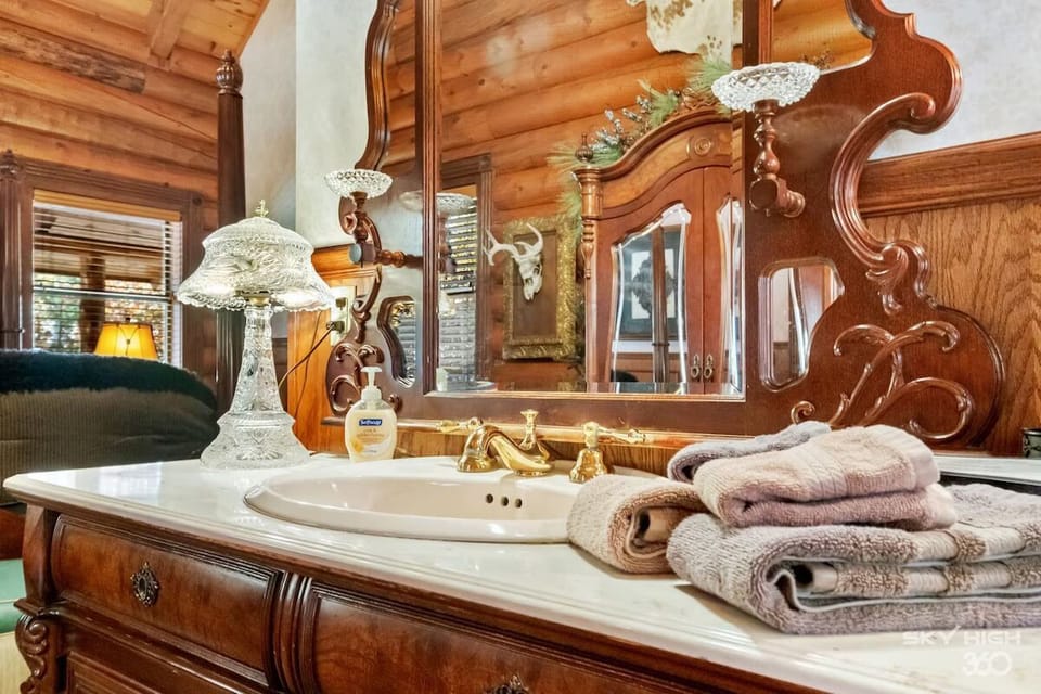 Vanity within the master bedroom.