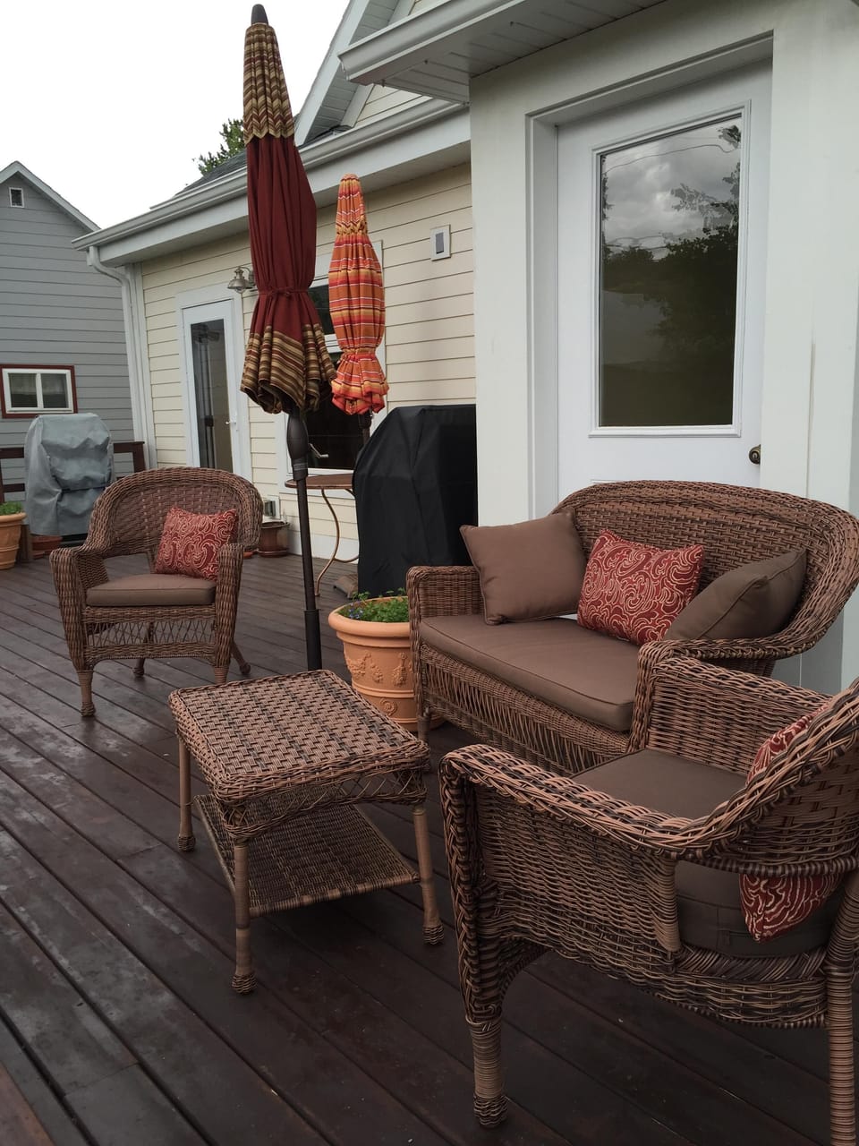 Enjoy an early morning coffee in the summer