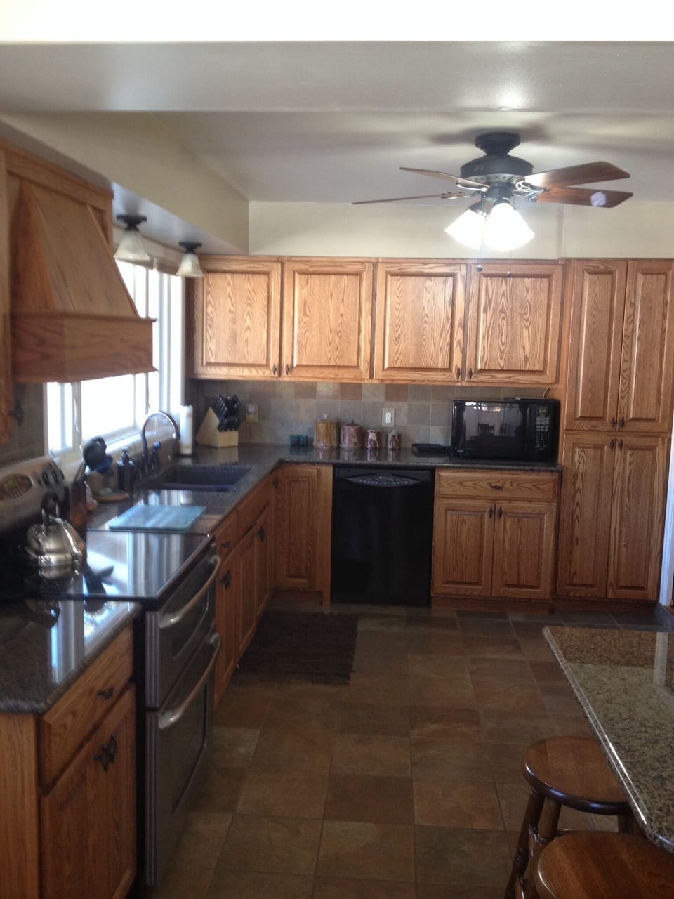 A full kitchen with the conveniences of home