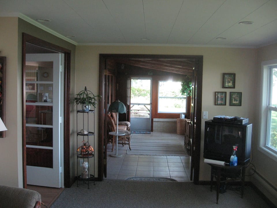 Step outdoors from the porch and enjoy the sunshine