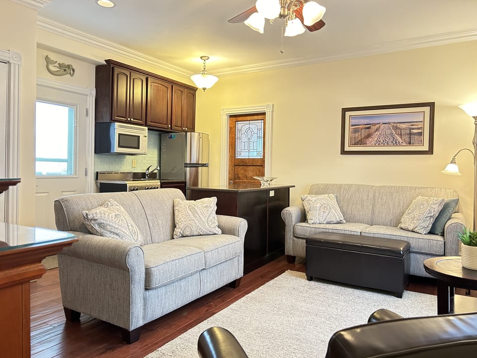 Living room with sleeper sofa and plenty of comfortable seating