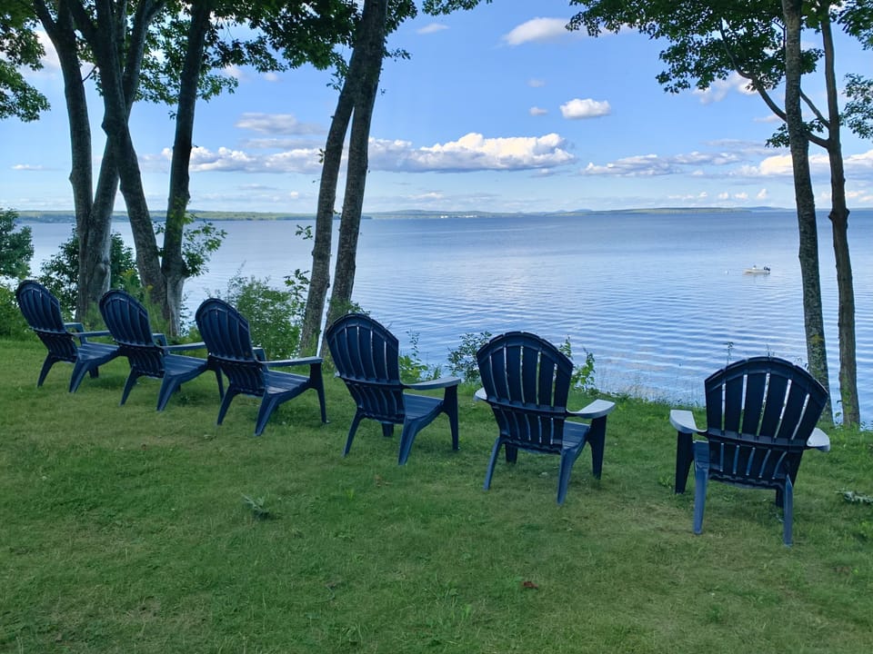 Sit and enjoy a lemonade or cold beer while watching for dolphins and seals