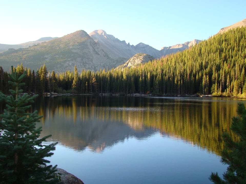 Bear Lake looking back at Longs Peak