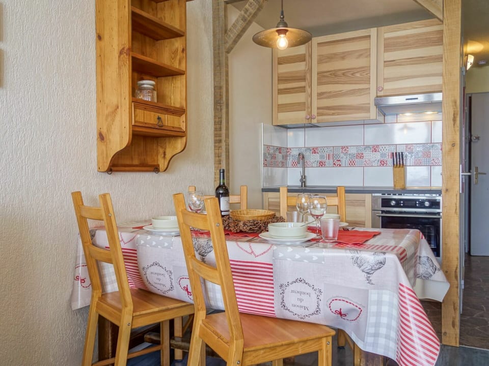 Table, Furniture, Property, Cabinetry, Building, Chair, Wood, Textile, Orange, Interior Design