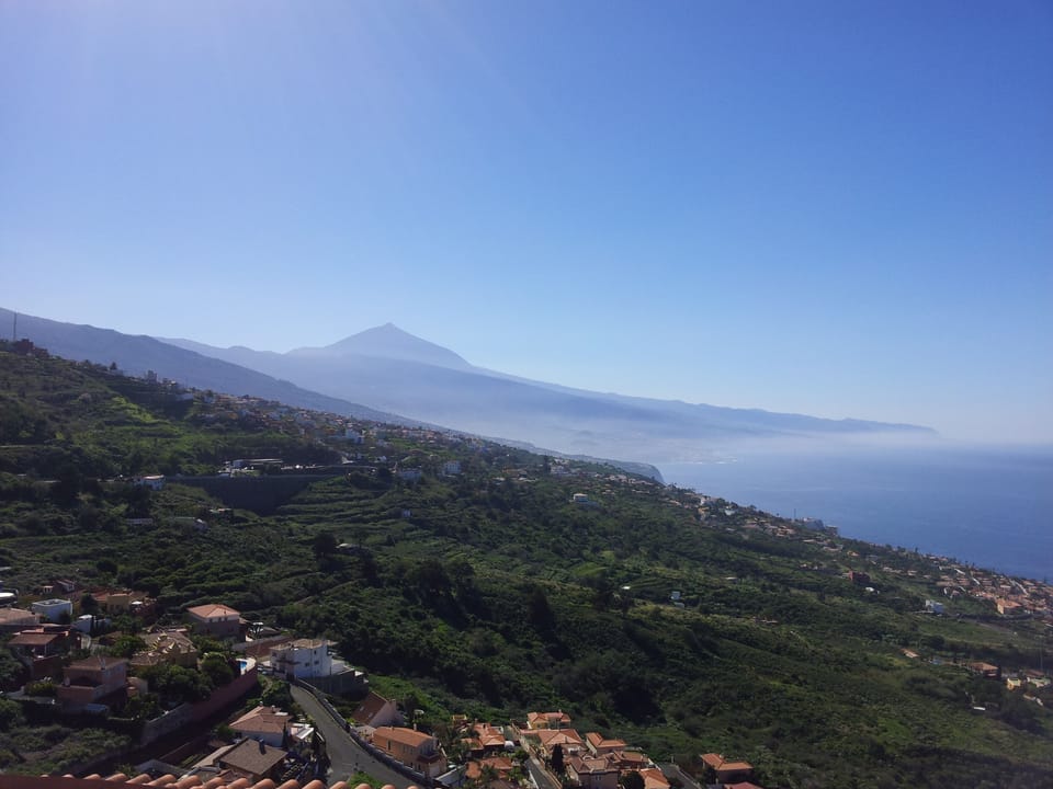 View of the North coast from El Sauzal with volcano Teide at the horizon.