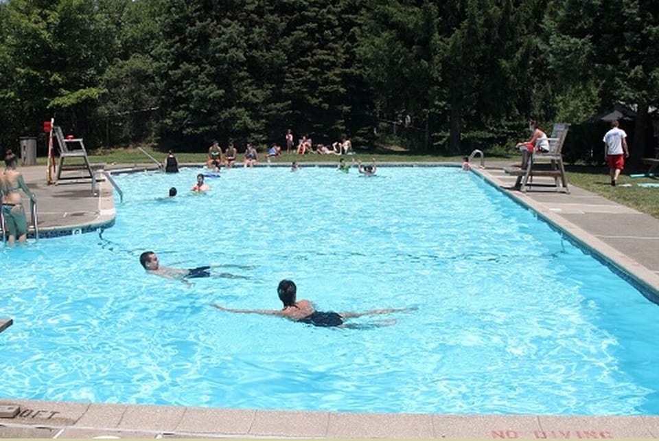 Indoor and Outdoor community pools are available for year round use