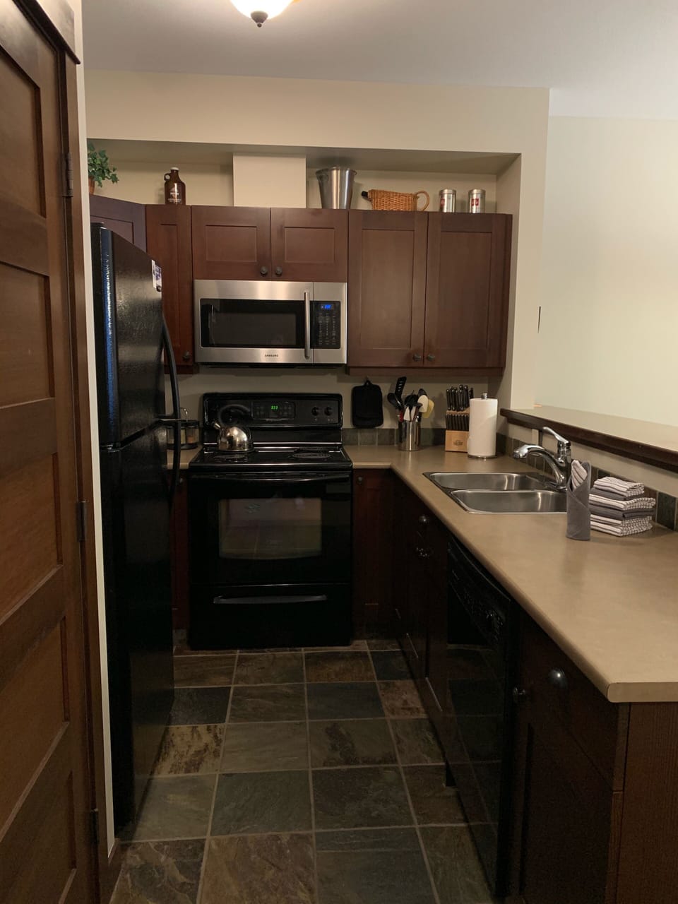 Full kitchen with all the amenities and radiant heated floors