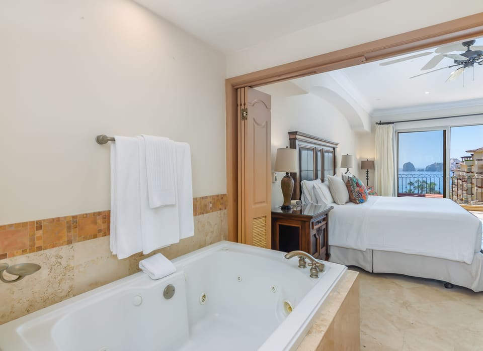 Master bath with jacuzzi tub