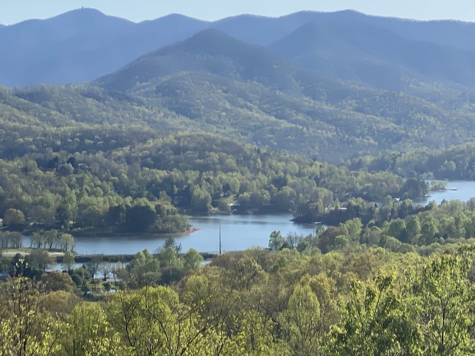 Another beautiful view of Lake Chatuge from the cabin.  
