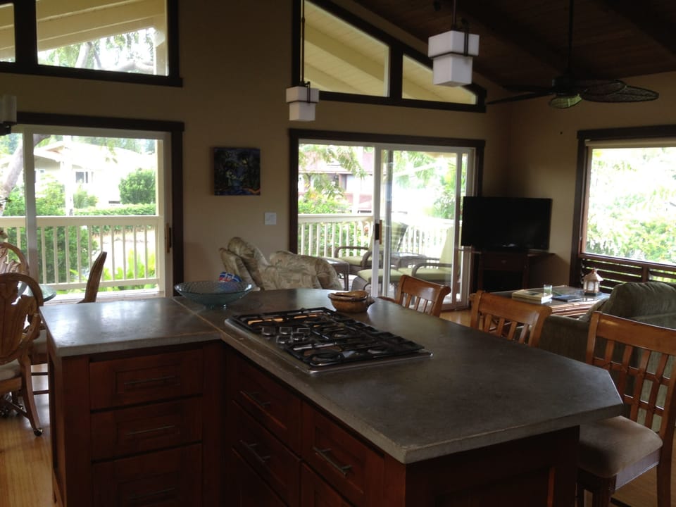 Look out from the kitchen as you whip up a meal!
