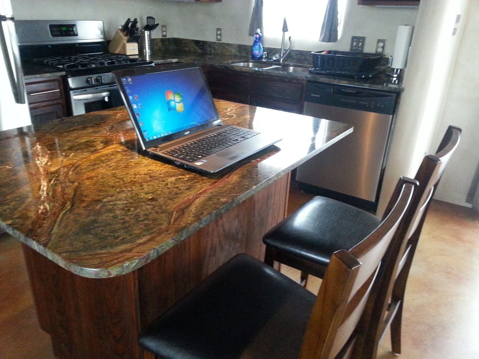The island can be used as a desk also