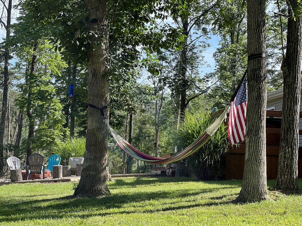 Bring your hammock or use ours.