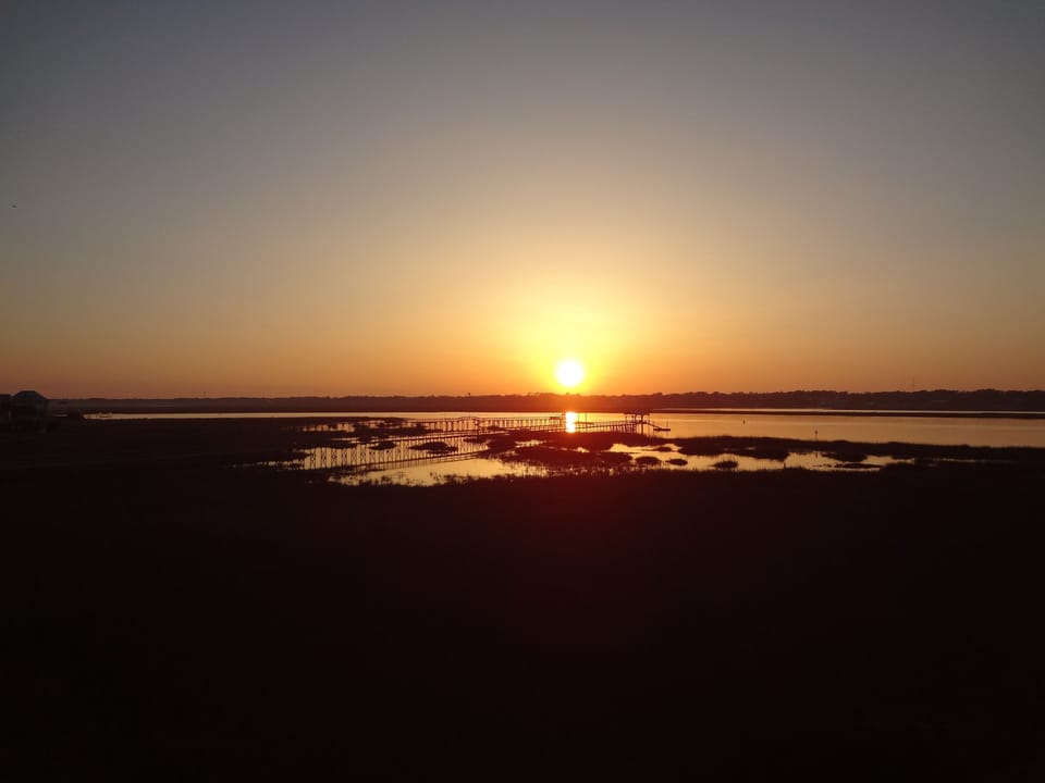 Sunset looking over the marsh at Gulf Stream Cafe which is very close by.