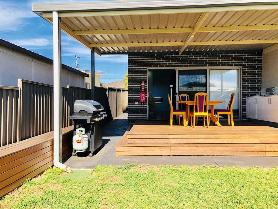 Outdoor entertainment with BBQ and deck