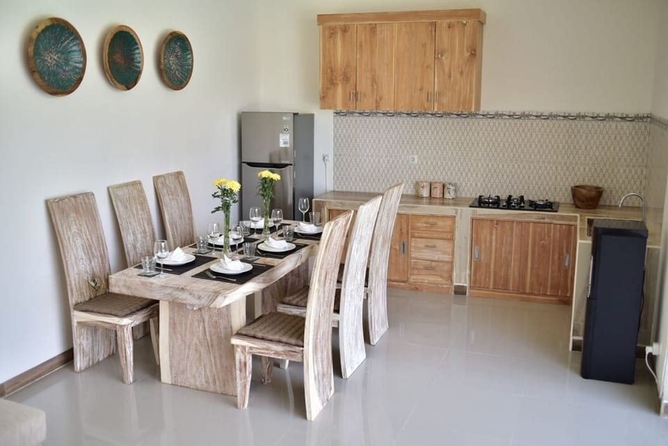 Dining area and kitchen