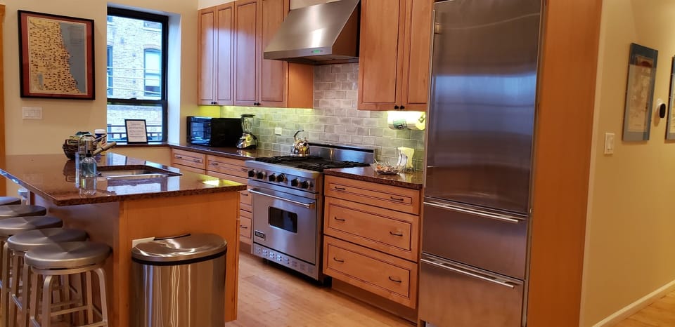 Fully stocked chef's kitchen
