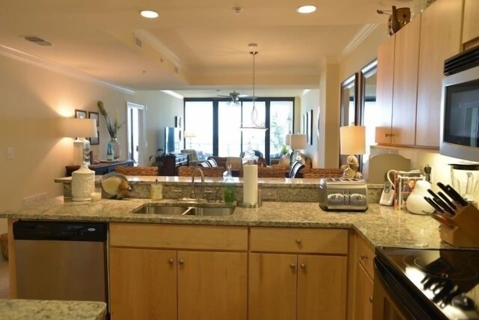The view is great -even when doing a few dishes!