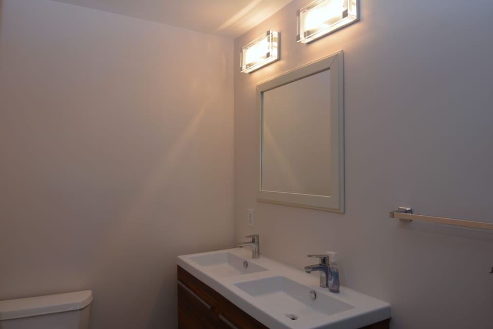 Recently renovated hall bath on first floor