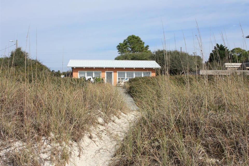 Back of the house from the beach