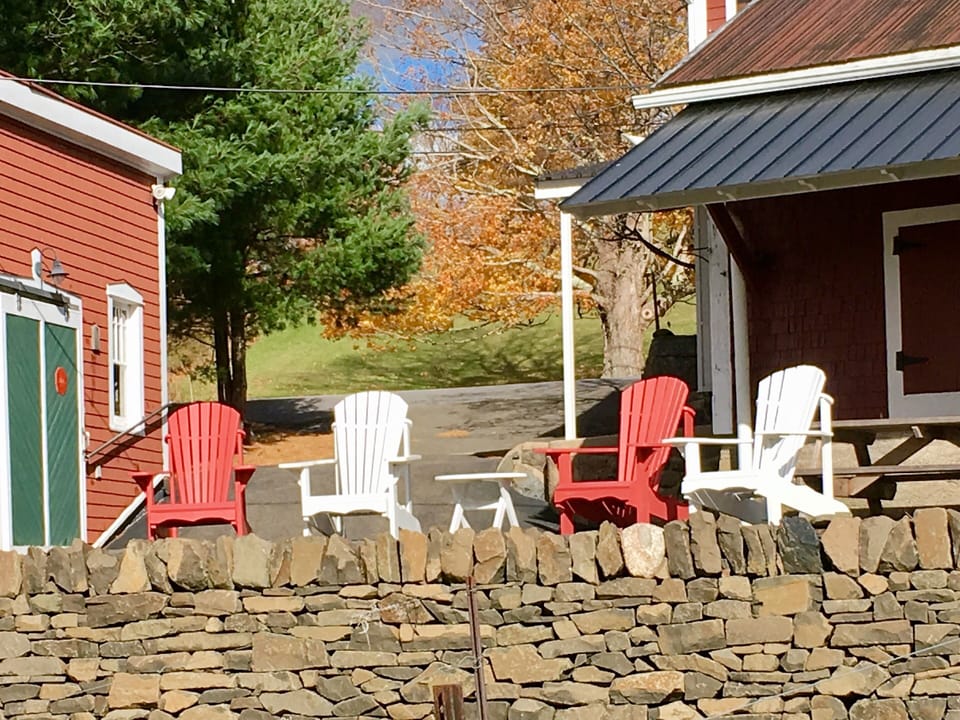 The precipice Adirondack chairs, the most popular spot at the winery